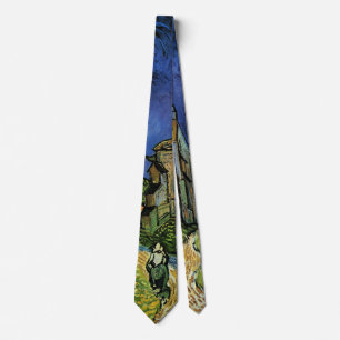 Corbata La Iglesia en Auvers de Vincent van Gogh