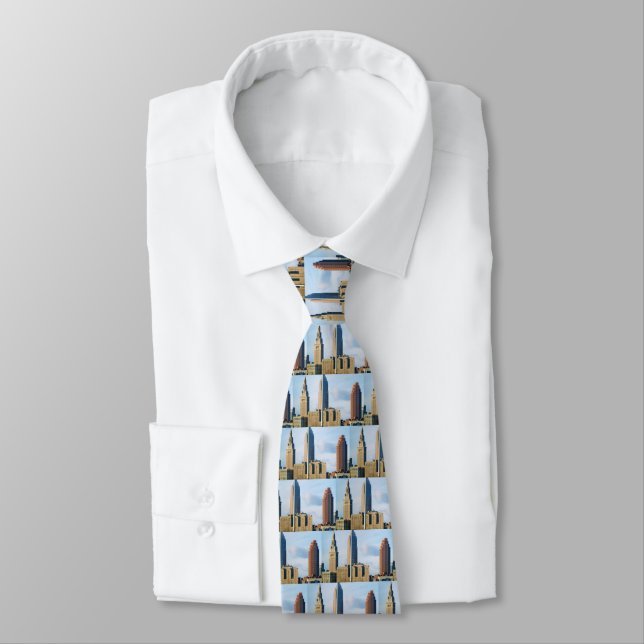 Corbata LA LÍNEA DE ESQUÍ DE CLEVELAND, OHIO tie (Atado)