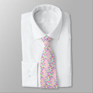 Corbata La luz de los corazones de burbujas