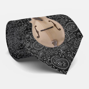 CORBATA LA MANDOLINA EN NEGRO GRABA