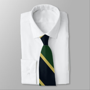 Corbata La marina verde y el tira de stripe de la universi