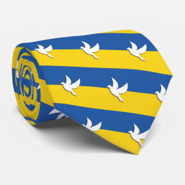 CORBATA LA PAZ DE BICOLOR DE UCRANIA DOVE BLUE YELLOG FLAG