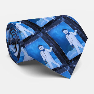Corbata La pintura de La escapada del muñeco de nieve de A