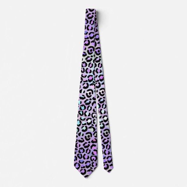 Corbata La Serie Leopardo Irisado Diseño 12 (Anverso)