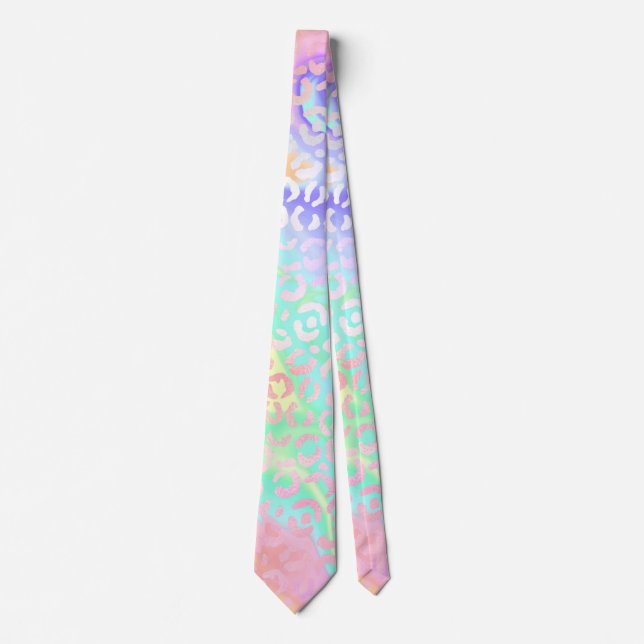 Corbata La Serie Leopardo Irisado Diseño 3 (Anverso)