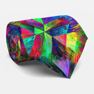 Corbata Laberinto fresco arte abstracto trippy moderno