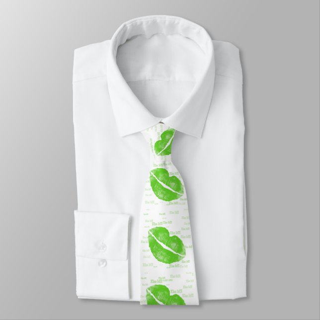 Corbata Labios verdes - Trato de pintalabios irlandés en e (Atado)