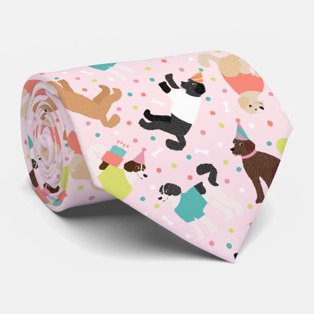 Corbata Labradoodle / Goldendoodle Birday Party (Enrollado)