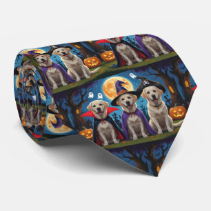 Corbata Labrador perros calabaza Halloween es gracioso