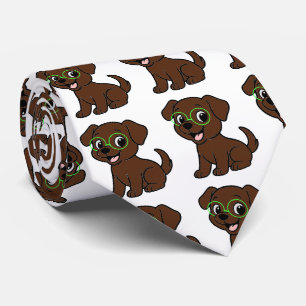 Corbata Labrador Retriever Lab de Chocolate Dibujo Animado