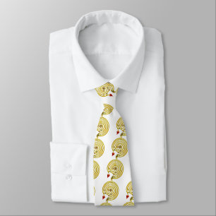 Corbata LABYRINTH MEDIEVAL GOLD HYPER CON GEMSTONES Blanco