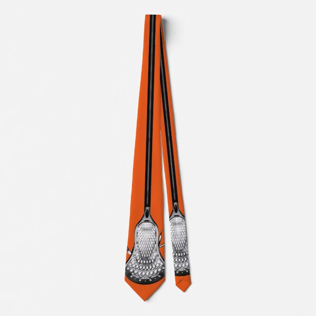 Corbata Lacrosse Naranja Neck Tie (Anverso)
