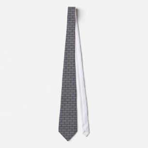 Corbata ladrillo retro de 8 bits, gris