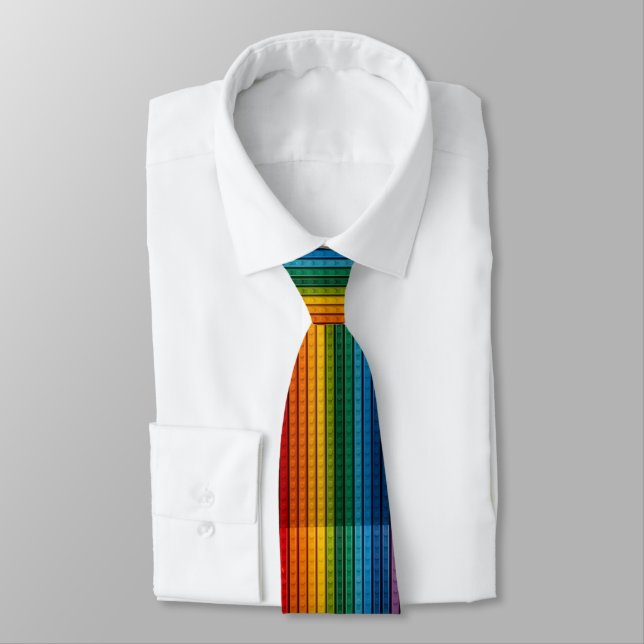 Corbata Ladrillos de plástico verticales arcoíris (Atado)