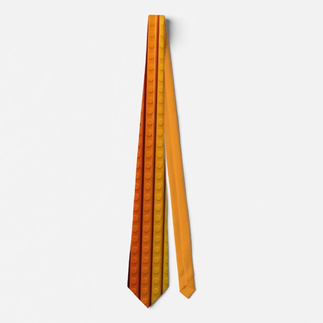 Corbata Ladrillos de plástico verticales naranja (Anverso)