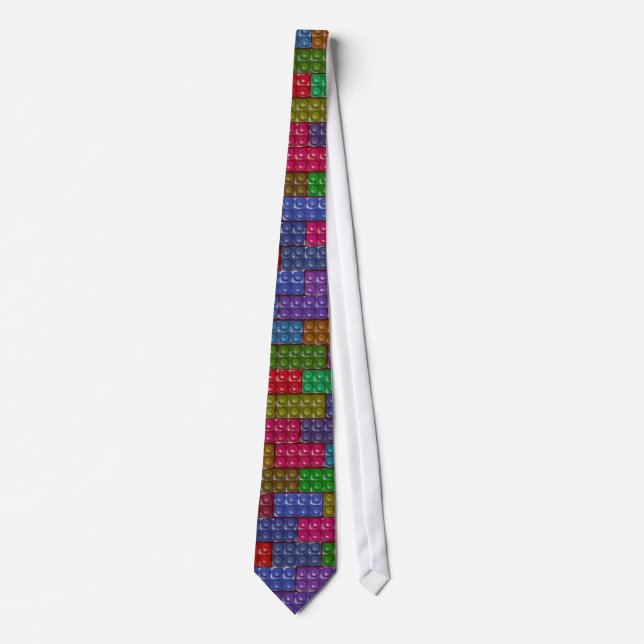 Corbata Ladrillos del constructor - Arcoiris (Anverso)