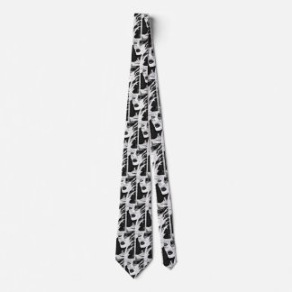 Corbata Lady en blanco y negro