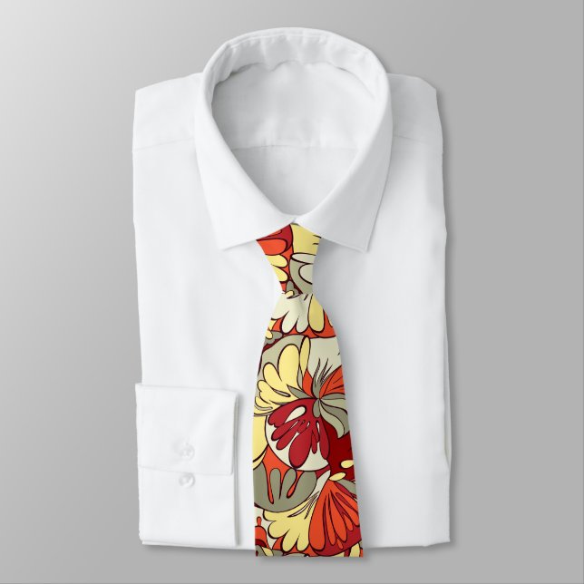 Corbata Lámpara de lava floral retro de dos caras (Atado)