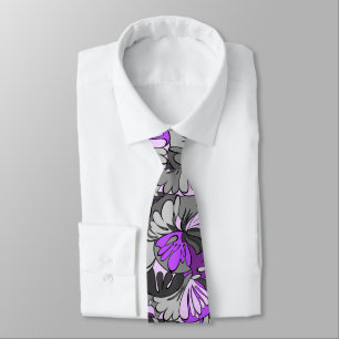 Corbata Lámpara de lava floral retro de dos caras