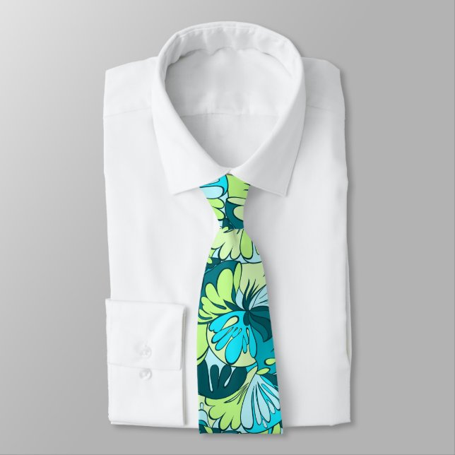 Corbata Lámpara Lava Floral Retro de dos lados (Atado)