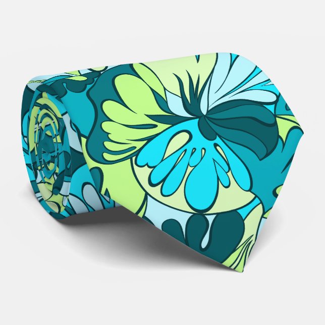 Corbata Lámpara Lava Floral Retro de dos lados (Enrollado)