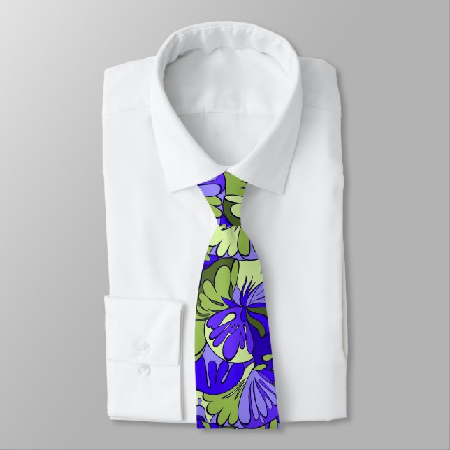 Corbata Lámpara Lava Floral Retro de dos lados (Atado)