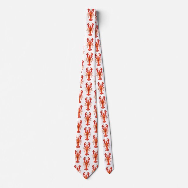 Corbata Langosta poligonal roja (Anverso)