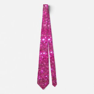 Corbata Lanza rosa, brillante y brillante