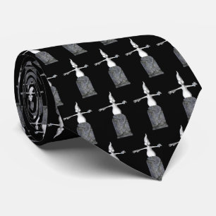 Corbata Lápida Fantasma Divertido Halloween