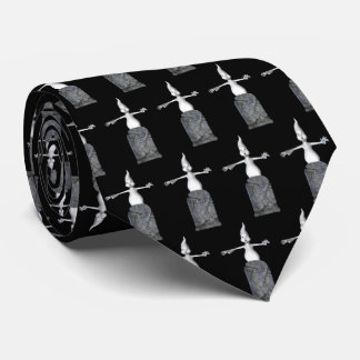 Corbata Lápida Fantasma Divertido Halloween