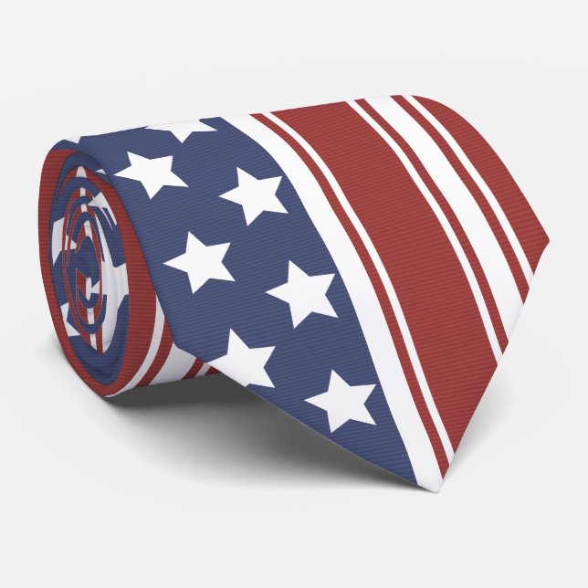 Corbata Las estrellas y barras de Old Glory (Enrollado)