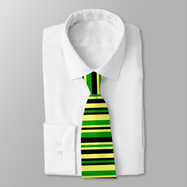 Corbata Las franjas inspiradas en Jamaica (Atado)