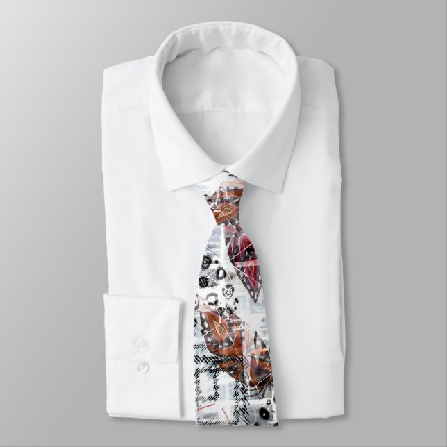 Corbata Las plumas, étnicas, boho . (Atado)