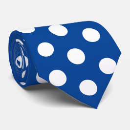 Corbata Las sedas de jockey con un derby blanco y azul