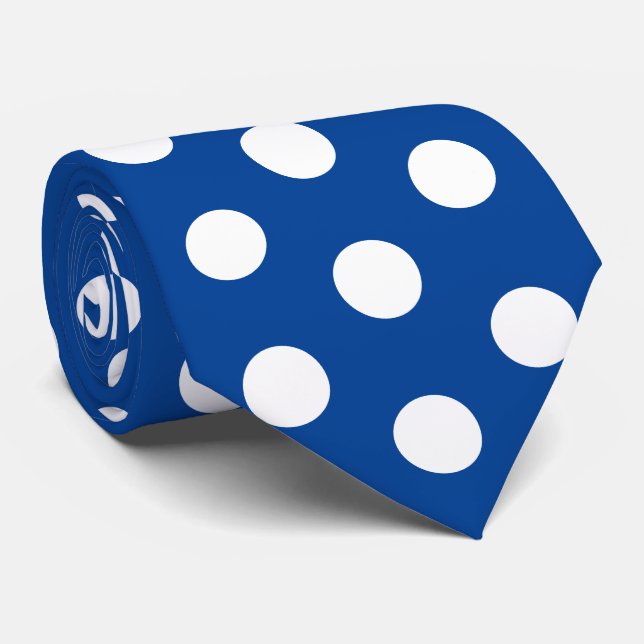 Corbata Las sedas de jockey con un derby blanco y azul (Enrollado)
