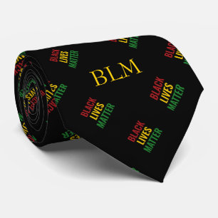 Corbata LAS VIDAS NEGRAS IMPORTAN EL Personalizable BHM MO