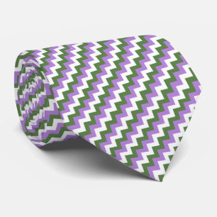 Corbata Lavanda, Chevron verde y blanco Zigzag