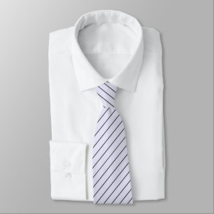 Corbata Lavanda / Violeta pálida y Pinstripes Gris de carb