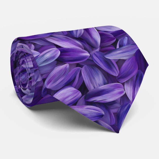 Corbata Lavender Flower Petals Pattern (Enrollado)