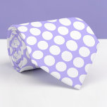 Corbata Lavender Jumbo Polka Dots Custom Necktie<br><div class="desc">Make a bold statement with this custom necktie featuring vibrant jumbo polka dots. Perfect for adding a touch of playful elegance to any outfit, this necktie is a unique and eye-catching accessory that’s sure to turn heads. Whether you’re dressing up for a special occasion or adding some personality to your...</div>