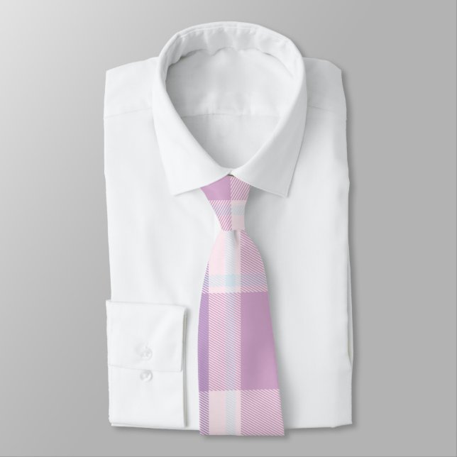 Corbata Lavender Plaid (Atado)