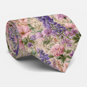 Corbata Lavender y Cosmos Pastel Boda Floral