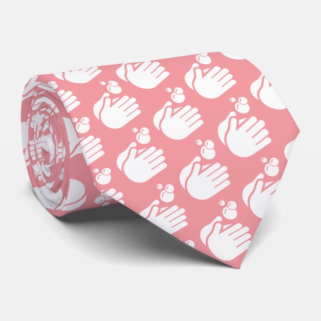 Corbata Lávese las manos - Lavado de mano Coronavirus y Gr (Enrollado)