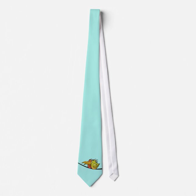 Corbata Lazo, 2 pájaros en un alambre (Anverso)