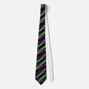 Corbata Lazo acolchado arco iris de la raya