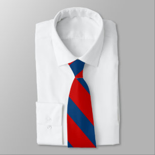 Corbata Lazo amplio rojo y azul de la raya de la