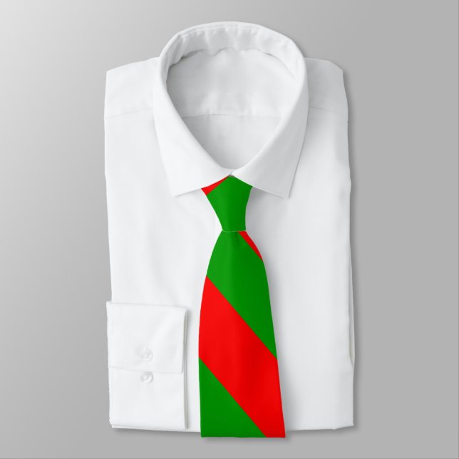 Corbata Lazo amplio rojo y verde de la raya de la (Atado)