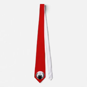 Corbata lazo anónimo rojo w/logo