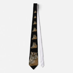 Corbata Lazo apilado tigre