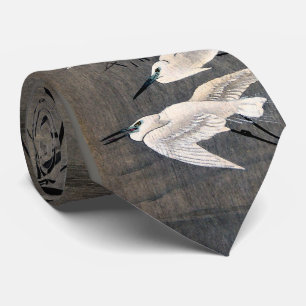 Corbata Lazo asiático del collage del Egret de los pájar